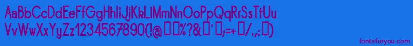 Sornbn Font – Purple Fonts on Blue Background