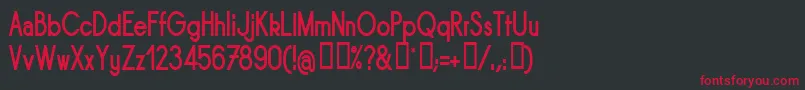 Шрифт Sornbn – красные шрифты на чёрном фоне