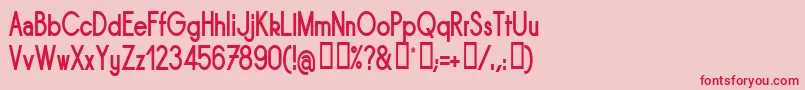 フォントSornbn – ピンクの背景に赤い文字
