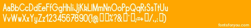 Sornbn Font – White Fonts on Orange Background