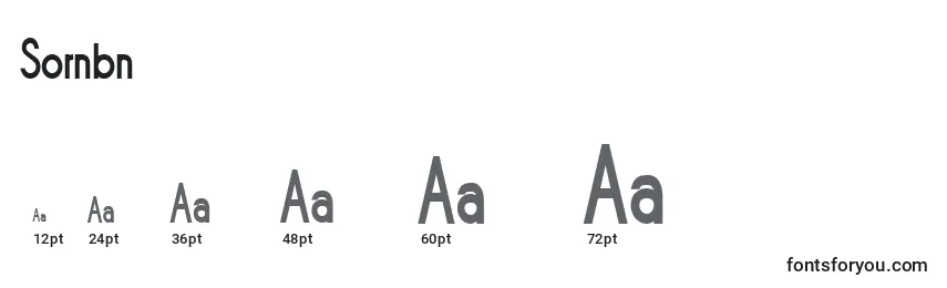 Sornbn Font Sizes