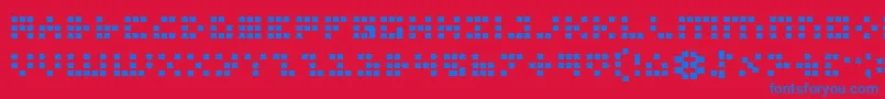 IconianBold Font – Blue Fonts on Red Background