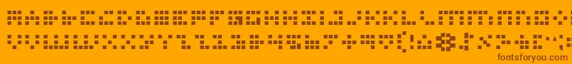 IconianBold Font – Brown Fonts on Orange Background