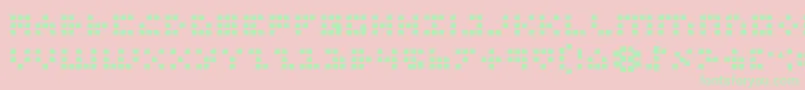 IconianBold Font – Green Fonts on Pink Background