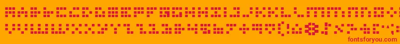 IconianBold Font – Red Fonts on Orange Background