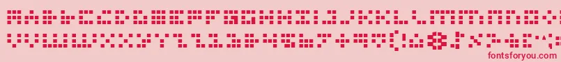 IconianBold Font – Red Fonts on Pink Background
