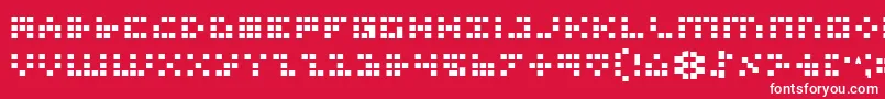 IconianBold Font – White Fonts on Red Background