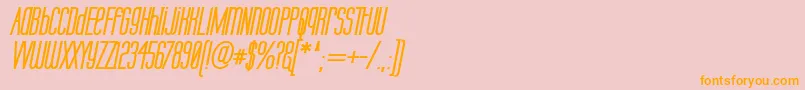 Labtubi-Schriftart – Orangefarbene Schriften auf rosa Hintergrund