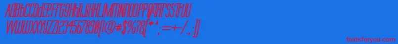 Labtubi Font – Red Fonts on Blue Background