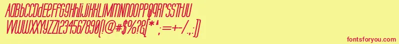 Labtubi Font – Red Fonts on Yellow Background