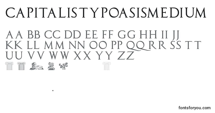 Czcionka Capitalistypoasismedium – alfabet, cyfry, specjalne znaki