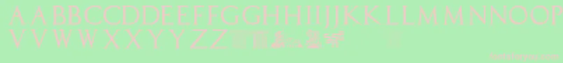 Capitalistypoasismedium Font – Pink Fonts on Green Background