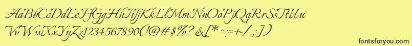 ItaliannoRegular Font – Black Fonts on Yellow Background