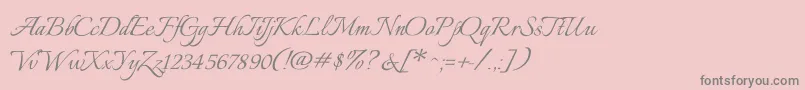 ItaliannoRegular Font – Gray Fonts on Pink Background