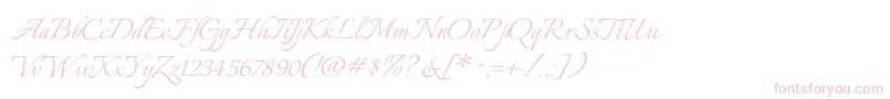 ItaliannoRegular Font – Pink Fonts on White Background