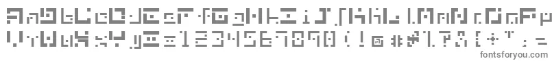 フォントDbeNitrogen – 白い背景に灰色の文字