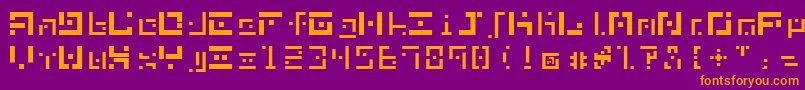 DbeNitrogen Font – Orange Fonts on Purple Background