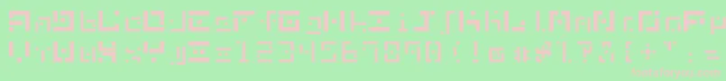 DbeNitrogen Font – Pink Fonts on Green Background