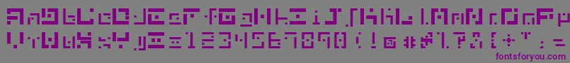 DbeNitrogen Font – Purple Fonts on Gray Background