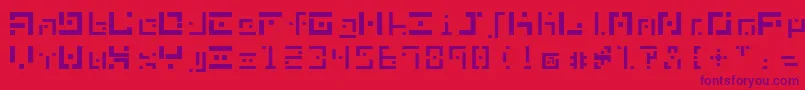 DbeNitrogen Font – Purple Fonts on Red Background