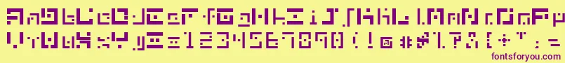 DbeNitrogen Font – Purple Fonts on Yellow Background