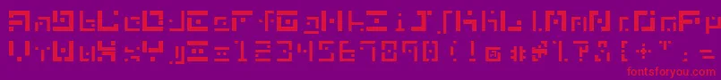 DbeNitrogen Font – Red Fonts on Purple Background