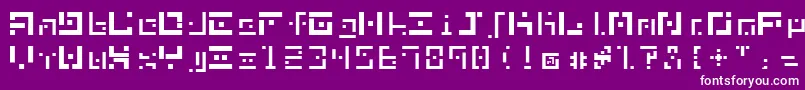 フォントDbeNitrogen – 紫の背景に白い文字