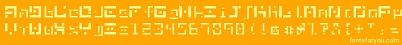 DbeNitrogen Font – Yellow Fonts on Orange Background