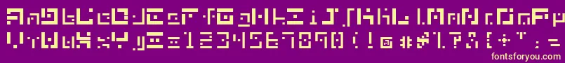 DbeNitrogen Font – Yellow Fonts on Purple Background