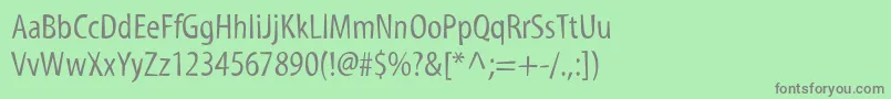 フォントMyriadstdTilt – 緑の背景に灰色の文字