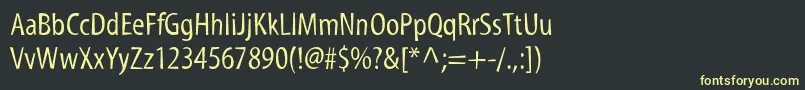 fuente MyriadstdTilt – Fuentes Amarillas Sobre Fondo Negro