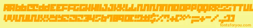 Trickt12 Font – Orange Fonts on Yellow Background