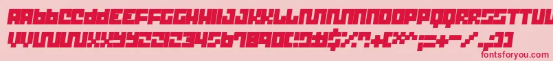 Trickt12-Schriftart – Rote Schriften auf rosa Hintergrund
