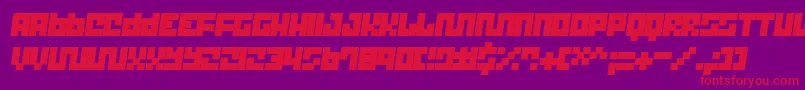 Trickt12 Font – Red Fonts on Purple Background