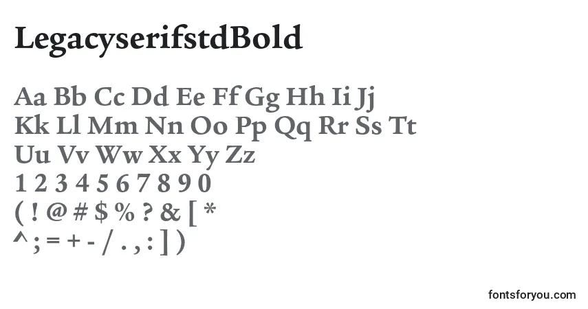 LegacyserifstdBold-fontti – aakkoset, numerot, erikoismerkit