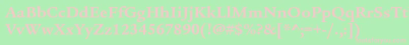 LegacyserifstdBold Font – Pink Fonts on Green Background