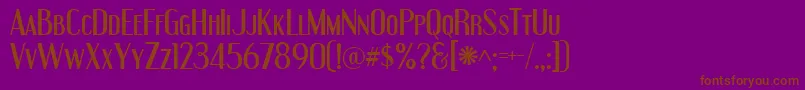 Engebrechtre Font – Brown Fonts on Purple Background