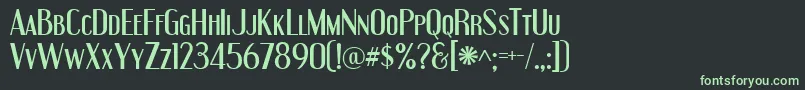Шрифт Engebrechtre – зелёные шрифты на чёрном фоне