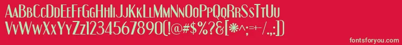 Engebrechtre Font – Green Fonts on Red Background