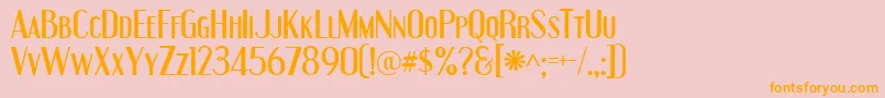 Engebrechtre Font – Orange Fonts on Pink Background