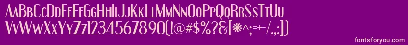Engebrechtre Font – Pink Fonts on Purple Background