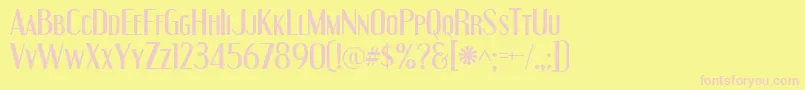 Engebrechtre Font – Pink Fonts on Yellow Background