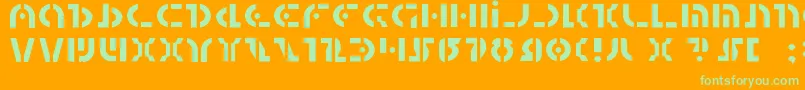 QuestlokLight Font – Green Fonts on Orange Background