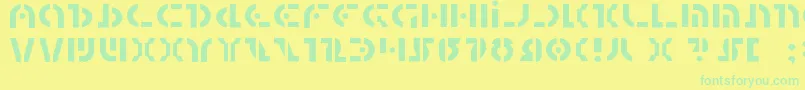 QuestlokLight Font – Green Fonts on Yellow Background