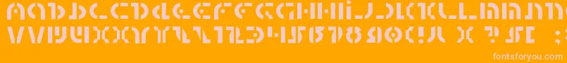 QuestlokLight Font – Pink Fonts on Orange Background