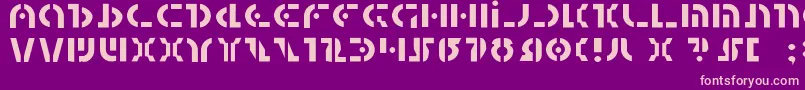 QuestlokLight Font – Pink Fonts on Purple Background