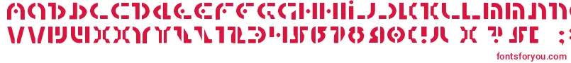 フォントQuestlokLight – 白い背景に赤い文字