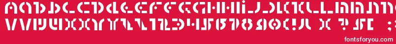 フォントQuestlokLight – 赤い背景に白い文字