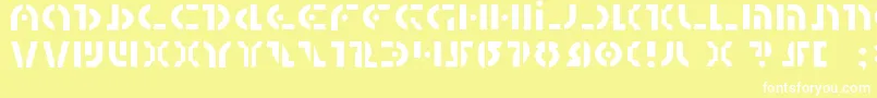 QuestlokLight Font – White Fonts on Yellow Background