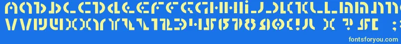 QuestlokLight Font – Yellow Fonts on Blue Background